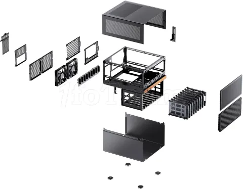Photo de Boitier NAS Micro-ATX Jonsbo N6 (Noir)