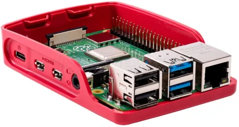 Photo de Boitier officiel pour Raspberry Pi 4 (Blanc/Rouge)