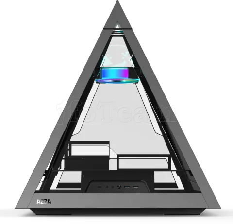 Photo de Boitier Pyramide E-ATX Azza Pyramid 804 RGB avec panneaux vitrés (Gris)