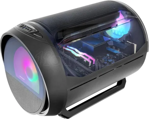 Photo de Boitier Tube Micro ATX Mars Gaming MC-Cylon RGB avec panneau vitré (Noir)