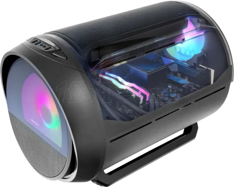 Photo de Boitier Tube Micro ATX Mars Gaming MC-Cylon RGB avec panneau vitré (Noir)