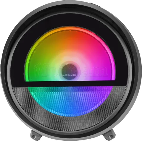 Photo de Boitier Tube Micro ATX Mars Gaming MC-Cylon RGB avec panneau vitré (Noir)