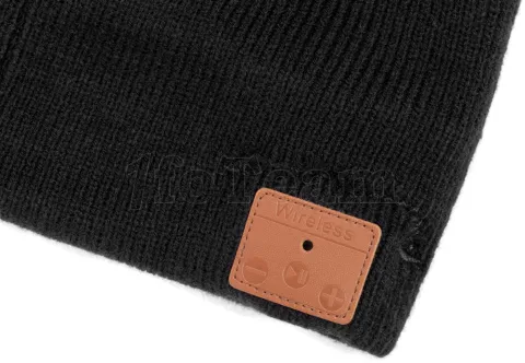 Photo de Bonnet-Casque Micro Bluetooth GadgetMonster Music Hat Knitted (Noir)
