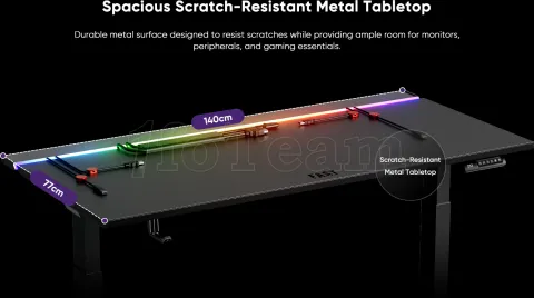 Photo de Bureau Gamer ergonomique motorisé 1stPlayer F.A.S.T 140 (Noir)