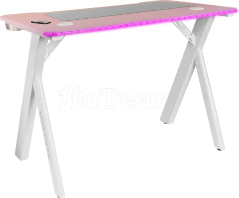 Photo de Bureau Gamer Mars Gaming MGD100 RGB (Rose/Blanc)