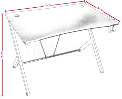 Photo de Bureau Gamer Nitro Concepts D12 (Noir)