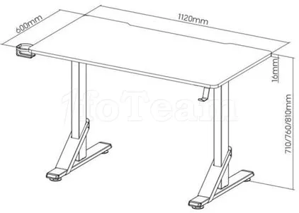 Photo de Bureau Gamer Oplite Balistic MK1 110 (Noir)