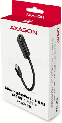 Photo de Câble adaptateur Axagon Mini-DisplayPort vers HDMI 18cm (Noir)