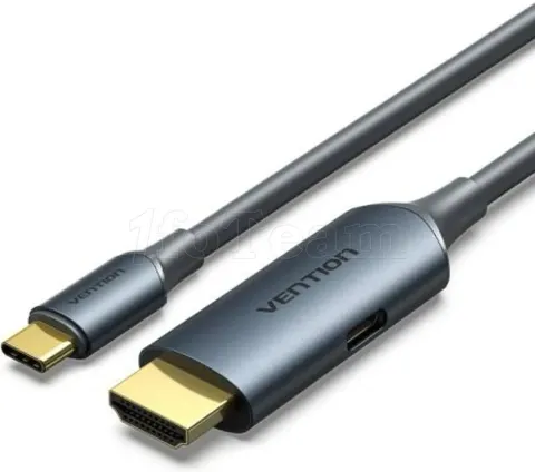 Photo de Cable Adaptateur HDMI 4K mâle Vention vers USB-C 1.5m (Gris)