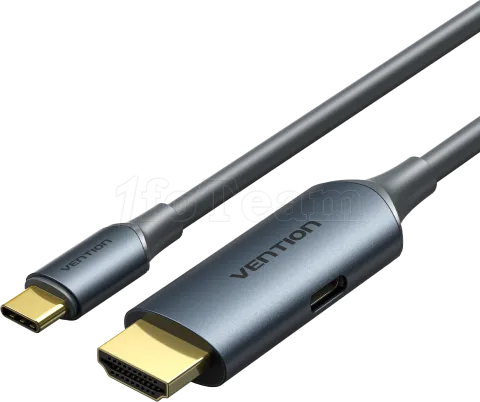 Photo de Cable Adaptateur HDMI 4K mâle Vention vers USB-C 1.5m (Gris)