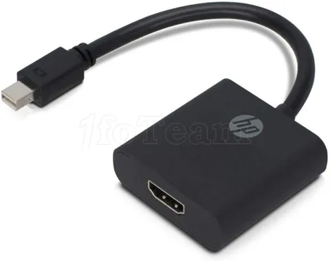 Photo de Câble adaptateur HP Mini DisplayPort mâle 1.4 vers HDMI femelle (Type A) 13cm (Noir)