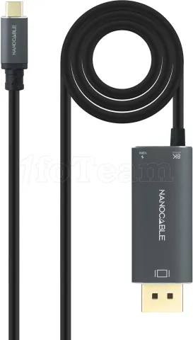 Photo de Cable adaptateur Nanocable USB-C vers DisplayPort 1.8m (Noir)