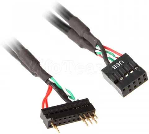 Photo de Cable adaptateur USB 3.0 Lian Li vers USB 2.0 Interne 10cm