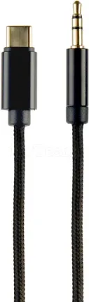 Photo de Câble Adaptateur USB-C CableXpert vers Jack 3,5mm 1,5m M/M (Noir)