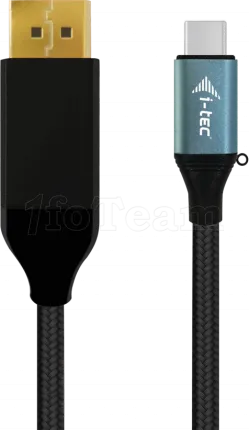 Photo de Cable Adaptateur USB-C I-Tec vers DisplayPort 1,5m M/M (Noir)