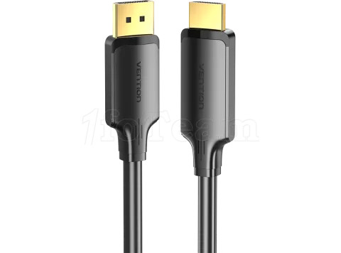 Photo de Cable Adaptateur Vention DisplayPort vers HDMi M/M 1m (Noir)