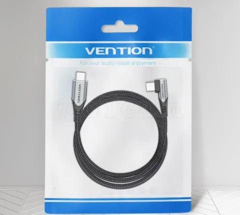 Photo de Cable angle droit Vention USB-C M/M 1m 100W (Gris)