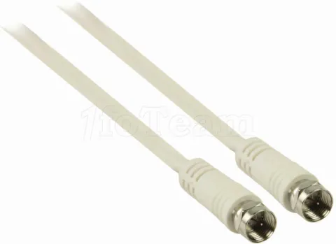 Photo de Câble antenne coaxial coudé Coax Mâle (IEC) Valueline Coax Mâle (IEC) 1m (Blanc)