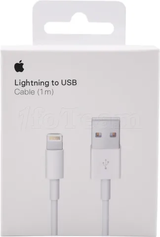 Photo de Cable Apple Lightning 1m (Blanc)