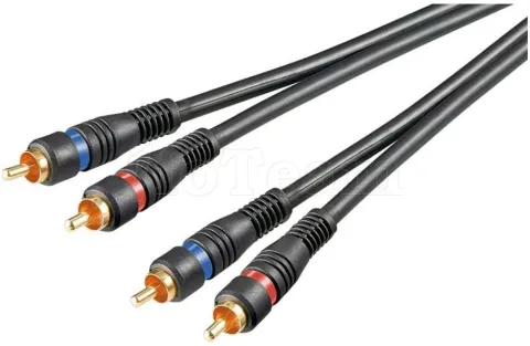 Photo de Cable Audio 2x RCA vers 2x RCA 10m (Noir)