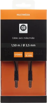 Photo de Cable Audio Jack 3"1/2 M/M D2 Diffusion 1,5m
