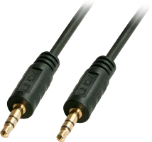 Photo de Cable Audio Jack 3,5mm Lindy M/M 10m (Noir)