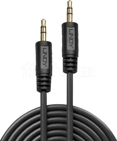 Photo de Cable Audio Jack 3,5mm Lindy M/M 10m (Noir)