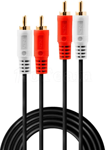 Photo de Cable Audio Lindy 2x RCA vers 2x RCA 10m (Noir)