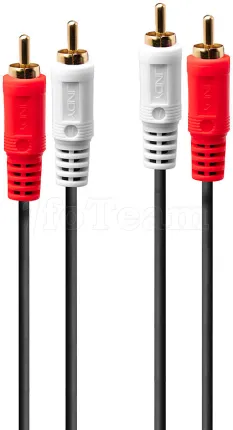 Photo de Cable Audio Lindy 2x RCA vers 2x RCA 2m (Noir)