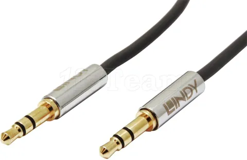 Photo de Cable Audio Lindy Cromo Line Jack 3,5mm M/M 10m (Argent)