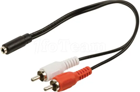 Photo de Cable Audio Nedis Jack 3.5 vers 2 x RCA 0.2m