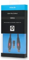 Photo de Cable Audio Optique Toslink D2 Diffusion vers Toslink avec adaptateur Jack 3,5mm 1,5m (Noir)