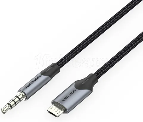 Photo de Cable audio Vention micro USB vers Jack 3,5mm M/M 2m (Noir)