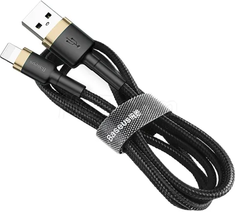 Photo de Cable Baseus Cafule Lightning vers USB Type A - 1m (Noir/Gris)