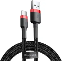 Photo de Cable Baseus Cafule USB Type A - Type C M/M 3m (Noir/Rouge)