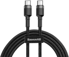 Photo de Câble Baseus Cafule USB Type C M/M 1m (Noir/Gris)