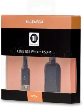 Photo de Cable D2 Diffusion micro USB vers USB femelle (OTG) pour smartphone/tablette