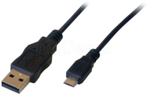 Photo de Cable D2 Diffusion USB 2.0 type A - Micro B M/M 1m ( Noir)