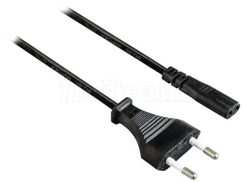 Photo de Cable d'Alimentation Bipolaire 2m (Noir) - IEC-320-C1