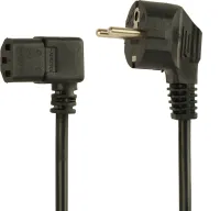 Photo de Câble d'Alimentation CableXpert coudé droit 1,5m (Noir)