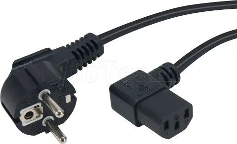 Photo de Cable d'Alimentation coudé Maclean 5m (Noir)