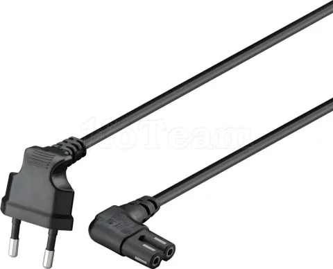 Photo de Cable d'Alimentation Goobay Bipolaire Coudé 5m (Noir)