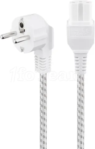 Photo de Câble d'alimentation Goobay CEE 7/7 F vers IEC-C14 (prise schuko) 20cm (Blanc)