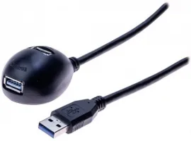 Photo de Cable Dexlan USB 3.0 Type A + charge 1,5m M/F (Noir)