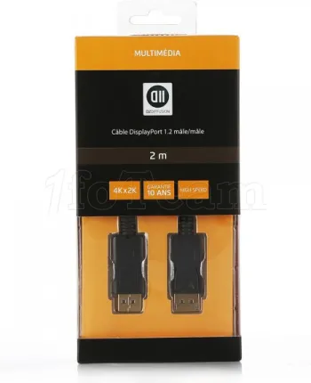 Photo de Cable DisplayPort 1.2 D2 Diffusion 2m M/M (Noir)