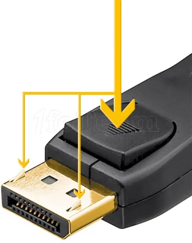 Photo de Câble DisplayPort 1.2 Goobay 1m M/M (Noir)