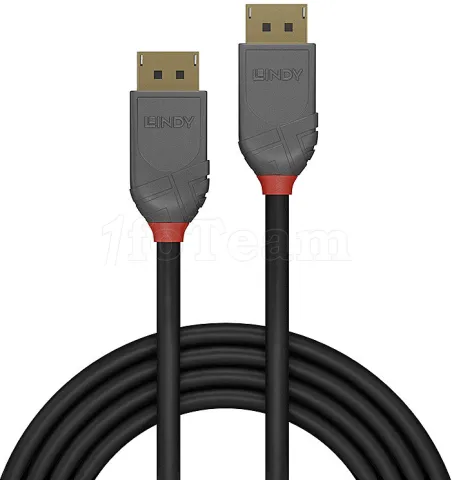 Photo de Cable DisplayPort 1.4 Lindy 1m (Noir/Gris)