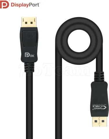 Photo de Câble DisplayPort 1.4 Nanocable 0.5m M/M (Noir)
