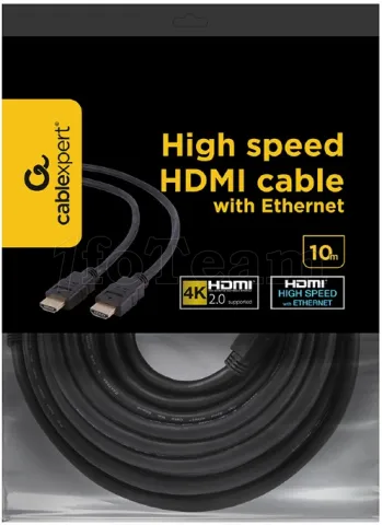 Photo de Cable Gembird HDMI 2.0 MM 10m (Noir)