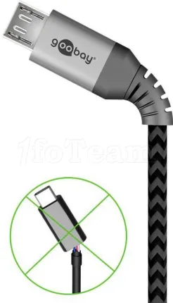 Photo de Cable Goobay USB 2.0 vers Micro USB 1m (Gris)